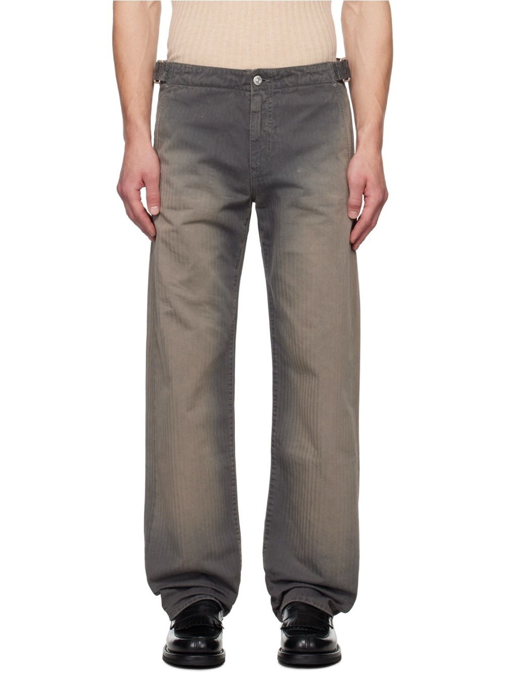 Our Legacy Trucker Trouser in French Sun Faded Herringbone